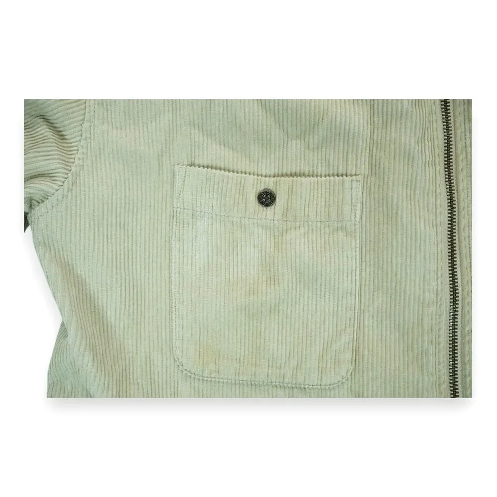Vintage Levi's Corduroy Shirt Jacket Men's L Zip‎ Up Tan 90s Y2K Cotton Retro